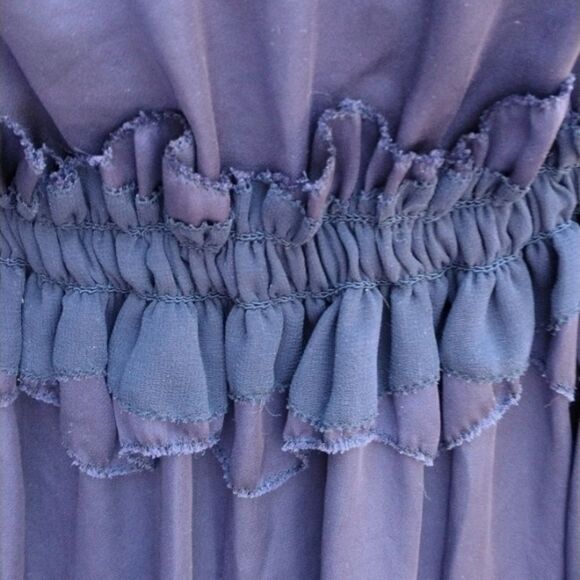 Theme Navy Blue Ruffly Dress - Picture 4 of 12